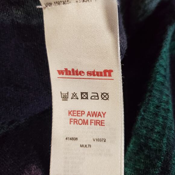 White Stuff Embroidered Floral Knit Wool Cashmere Sweater Midi Dress Size 10 - Picture 8 of 11